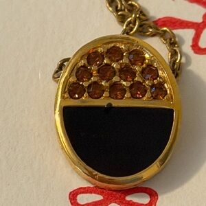 Givenchy Gold Oval Pendant Necklace
